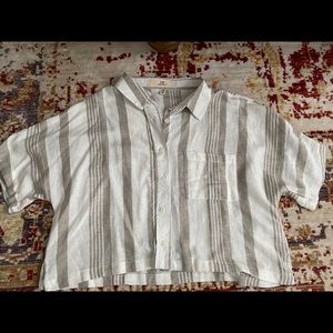 Stripped Crop Tee Shirt